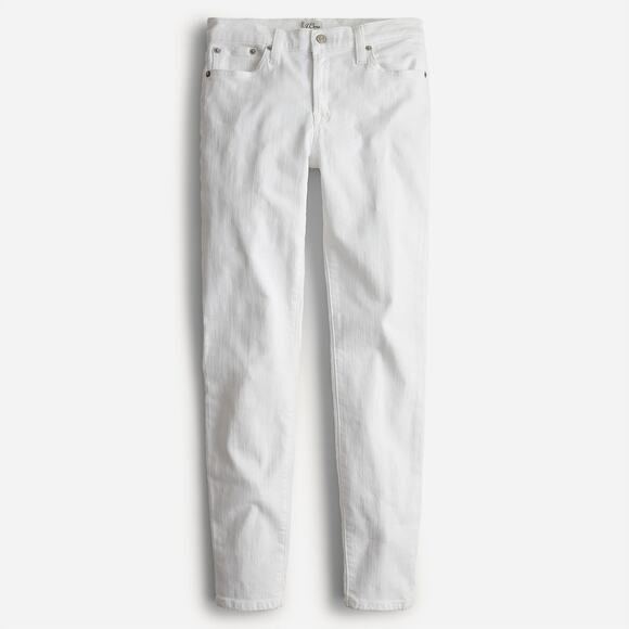 J. Crew Toothpick Mid Rise Denim Skinny Ankle Jeans Women's Size 28  White - Picture 1 of 10